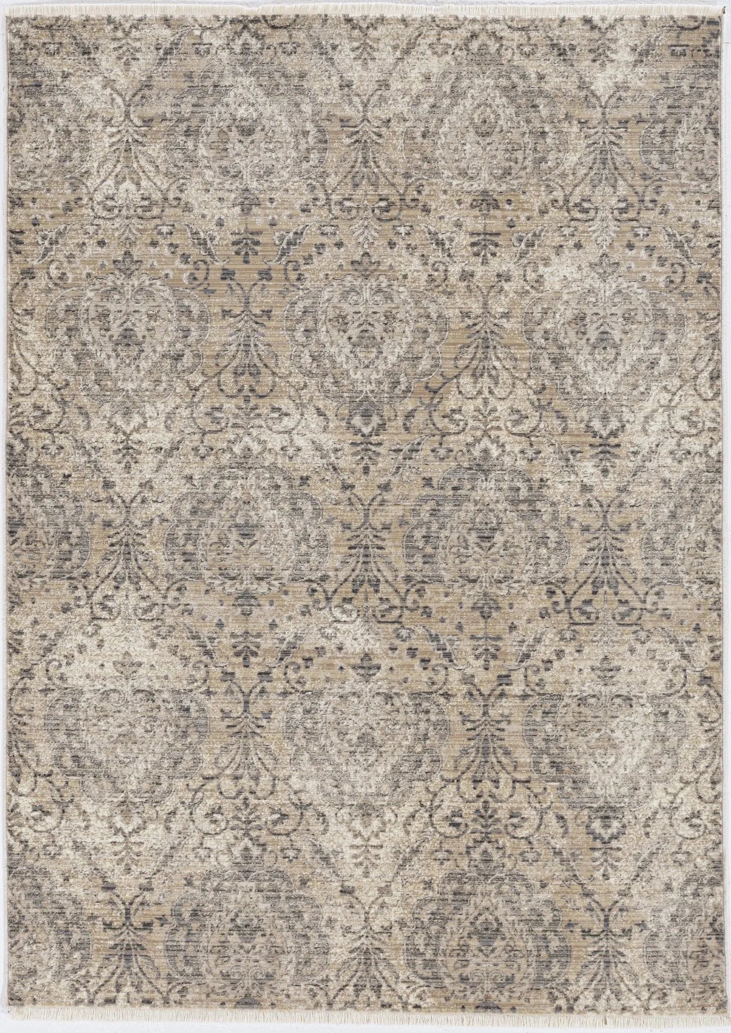 Westerly 7652 Elegance Sand/Grey Rug - Baconco