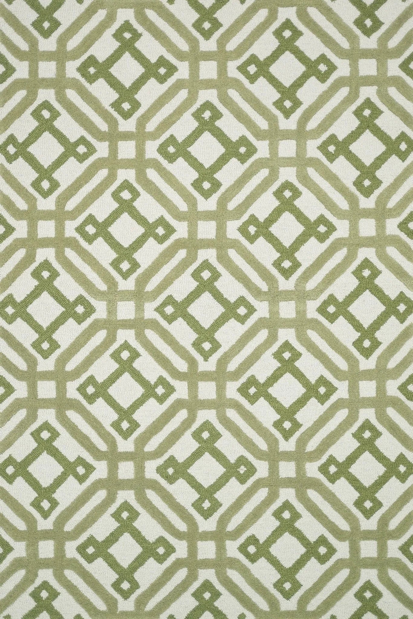 Weston HWS 06 Ivory / Green Rug - Baconco