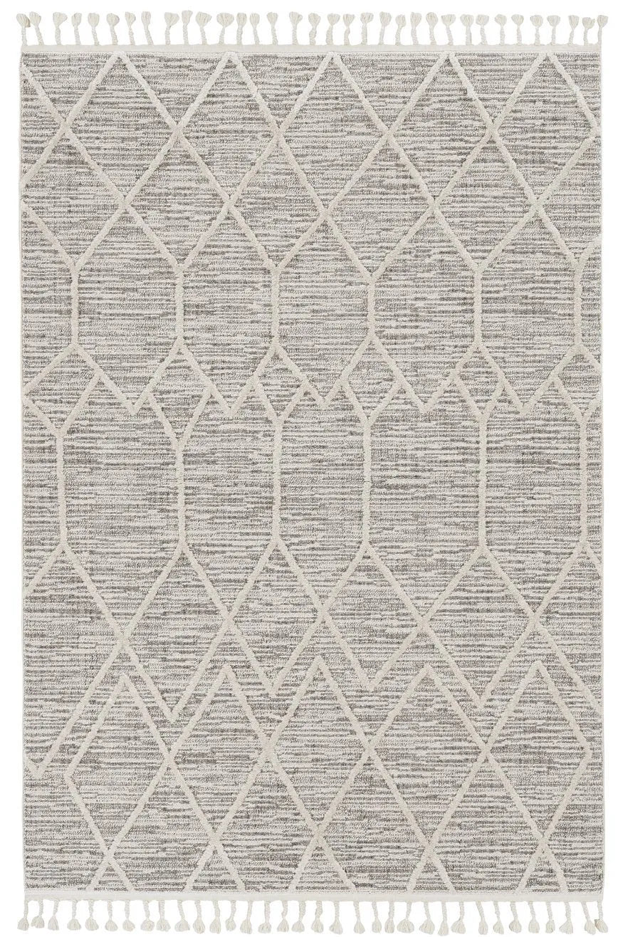 Willow 1102 Honeycomb Ivory Grey Rug - Baconco