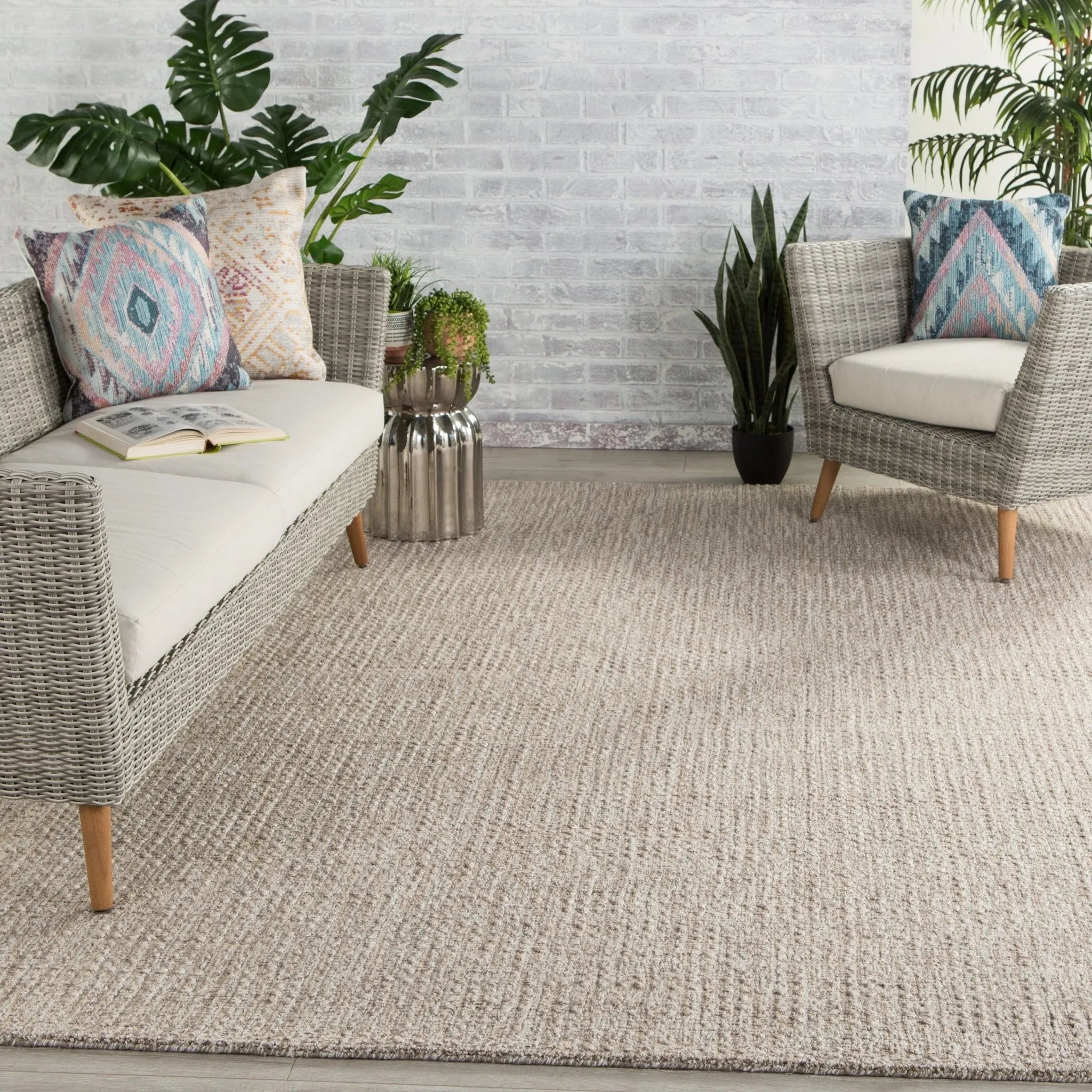 Wisteria Wsr01 Jardin Gray/White Rug - Baconco