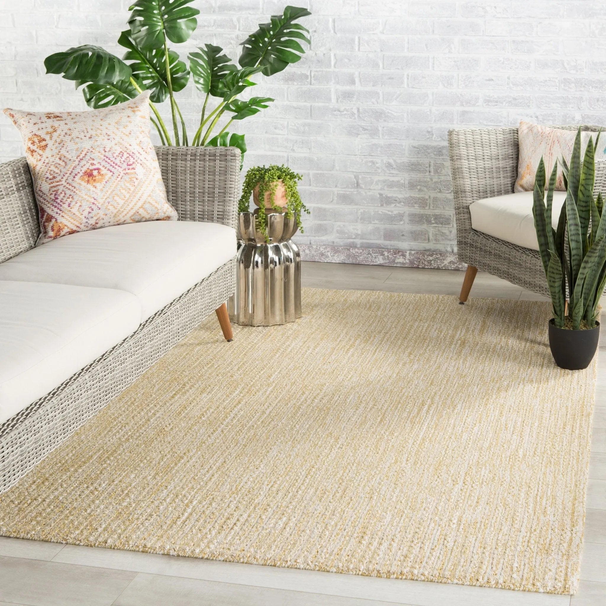 Wisteria Wsr02 Jardin Ochre/White Rug - Baconco