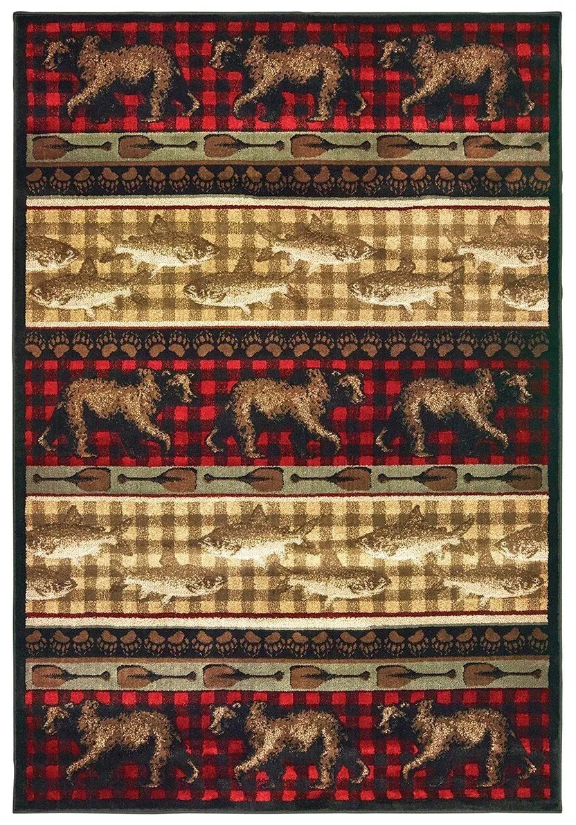 Woodlands 9594B Red Multi Rug - Baconco