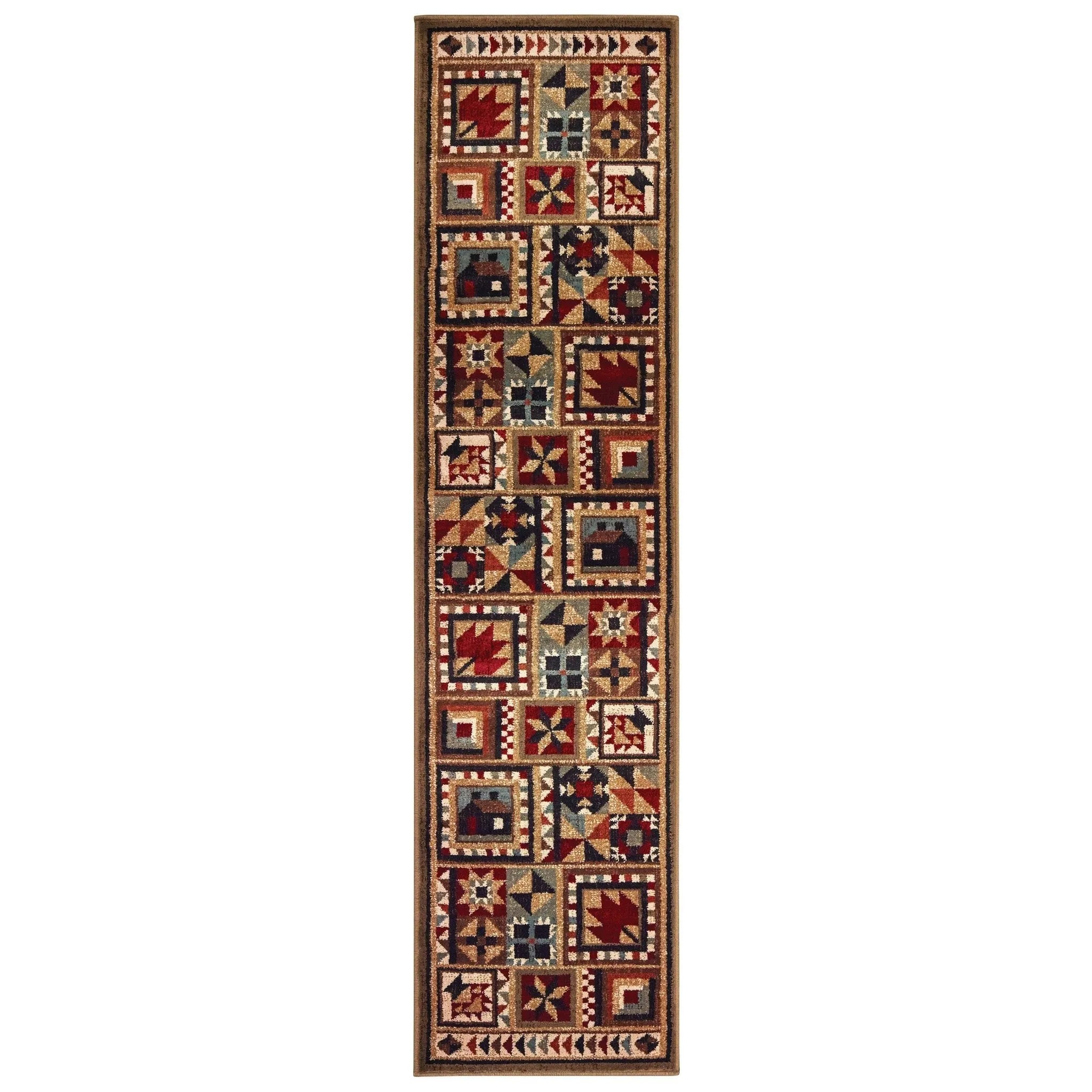 Woodlands 9596A Brown Multi Rug - Baconco