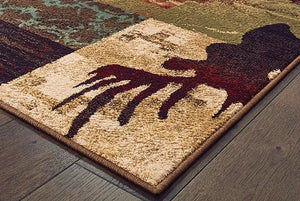 Woodlands 9649A Brown Rust Rug - Baconco