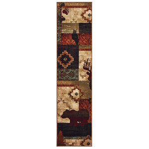 Woodlands 9649A Brown Rust Rug - Baconco