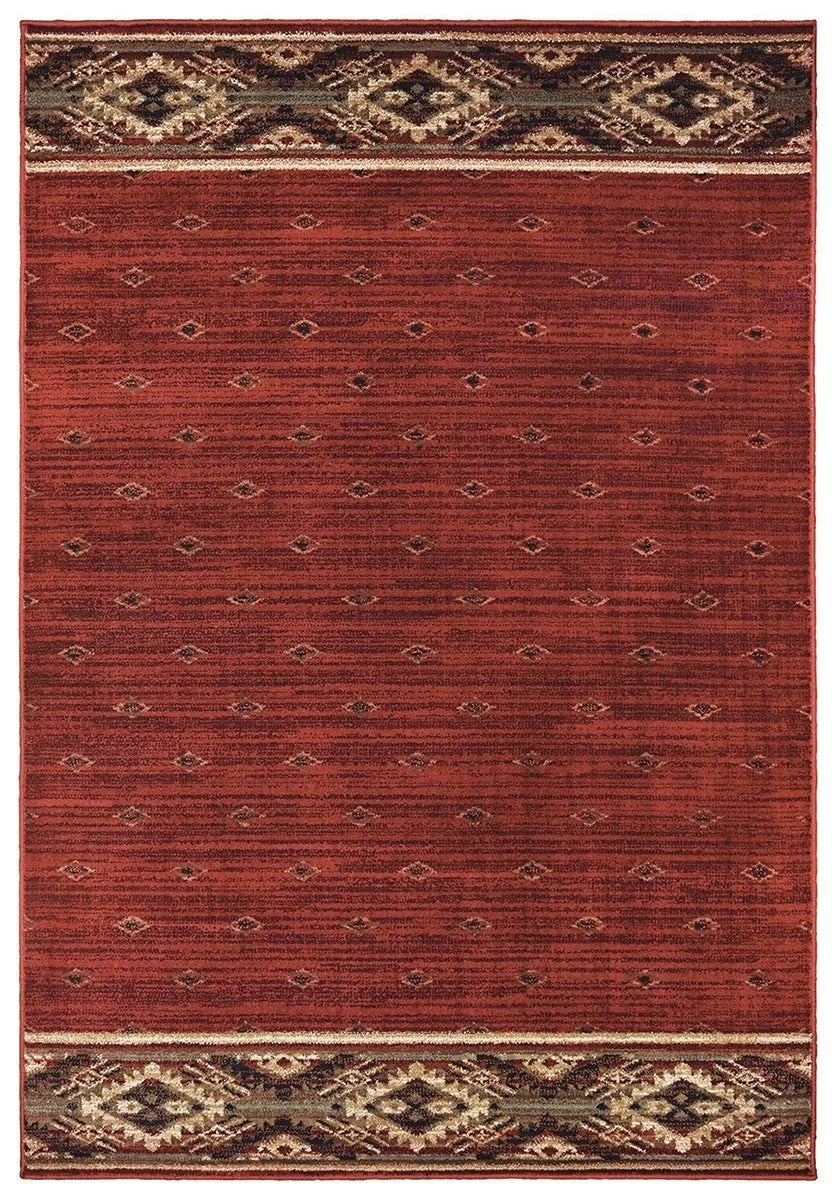 Woodlands 9652C Red Gold Rug - Baconco