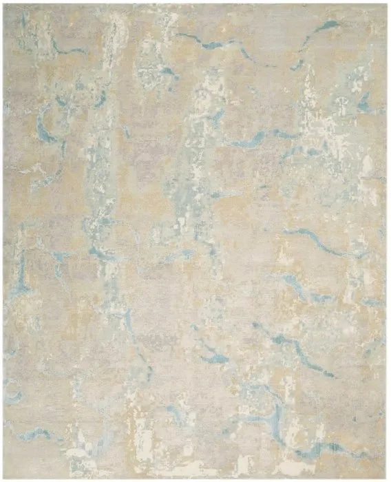 Wool & Silk CGS01 Mediterranean Sand Rug - Baconco