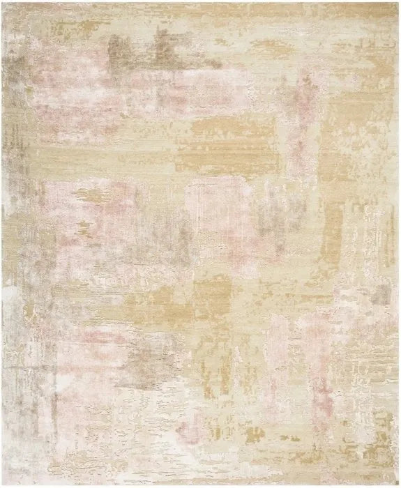 Wool & Silk CGS05 Shale/Dusky Rose Rug - Baconco