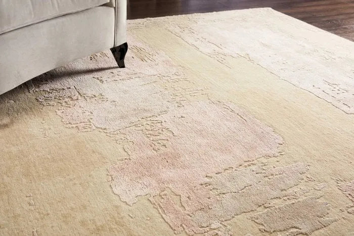 Wool & Silk CGS05 Shale/Dusky Rose Rug - Baconco