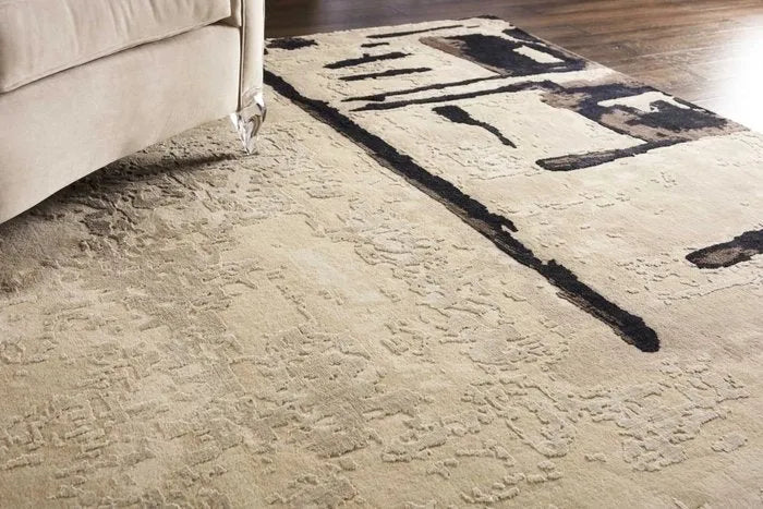 Wool & Silk CGS11 Sea Sand Rug - Baconco