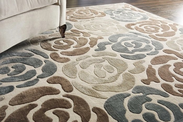 Wool & Silk CGS20 Mediterranean Sand Rug - Baconco