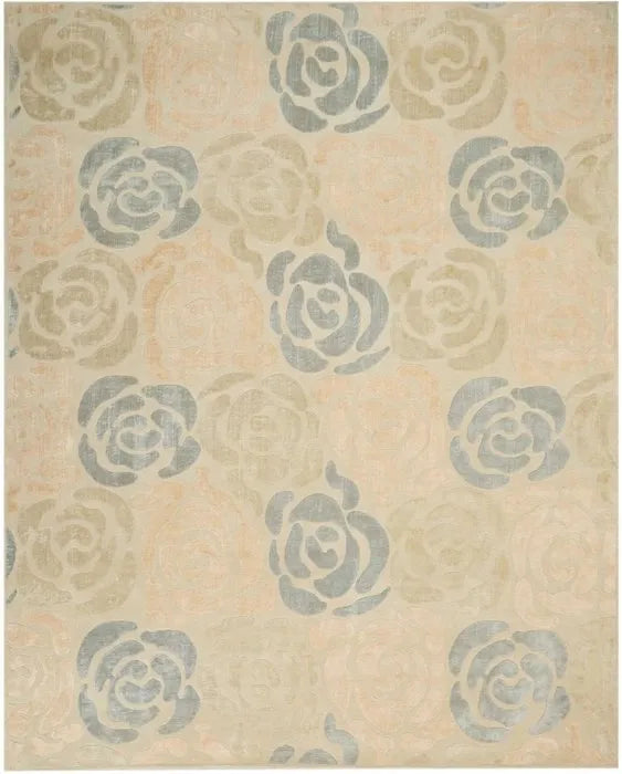 Wool & Silk CGS20 Sand Shell/Light Chic Grey Rug - Baconco