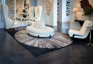 Wool & Silk CGS21 Noir Rug - Baconco