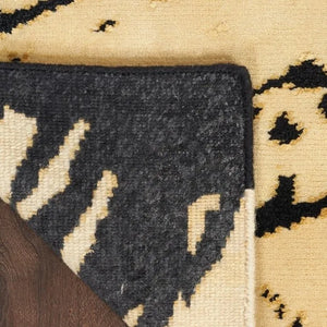 Wool & Silk CGS36 Gold/Black Rug - Baconco