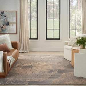 Wool & Silk CGS40 Grey/Beige Rug - Baconco