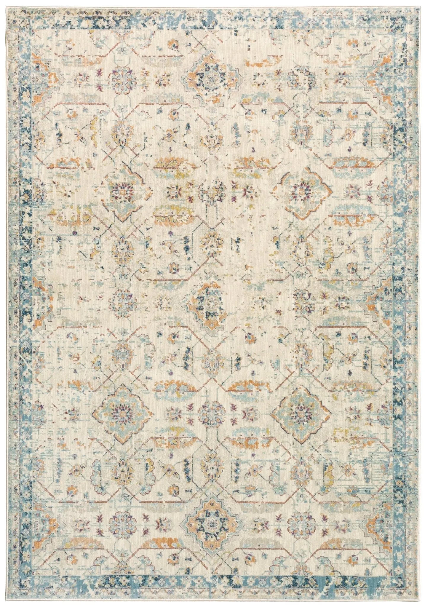 Xanadu 47H Beige/Blue Rug - Baconco