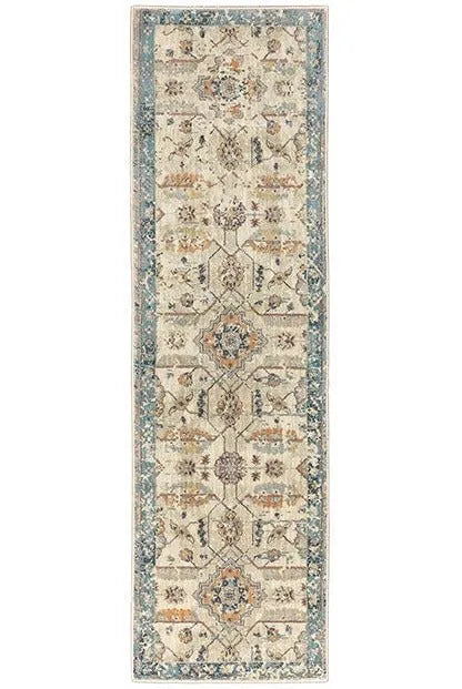 Xanadu 47H Beige/Blue Rug - Baconco