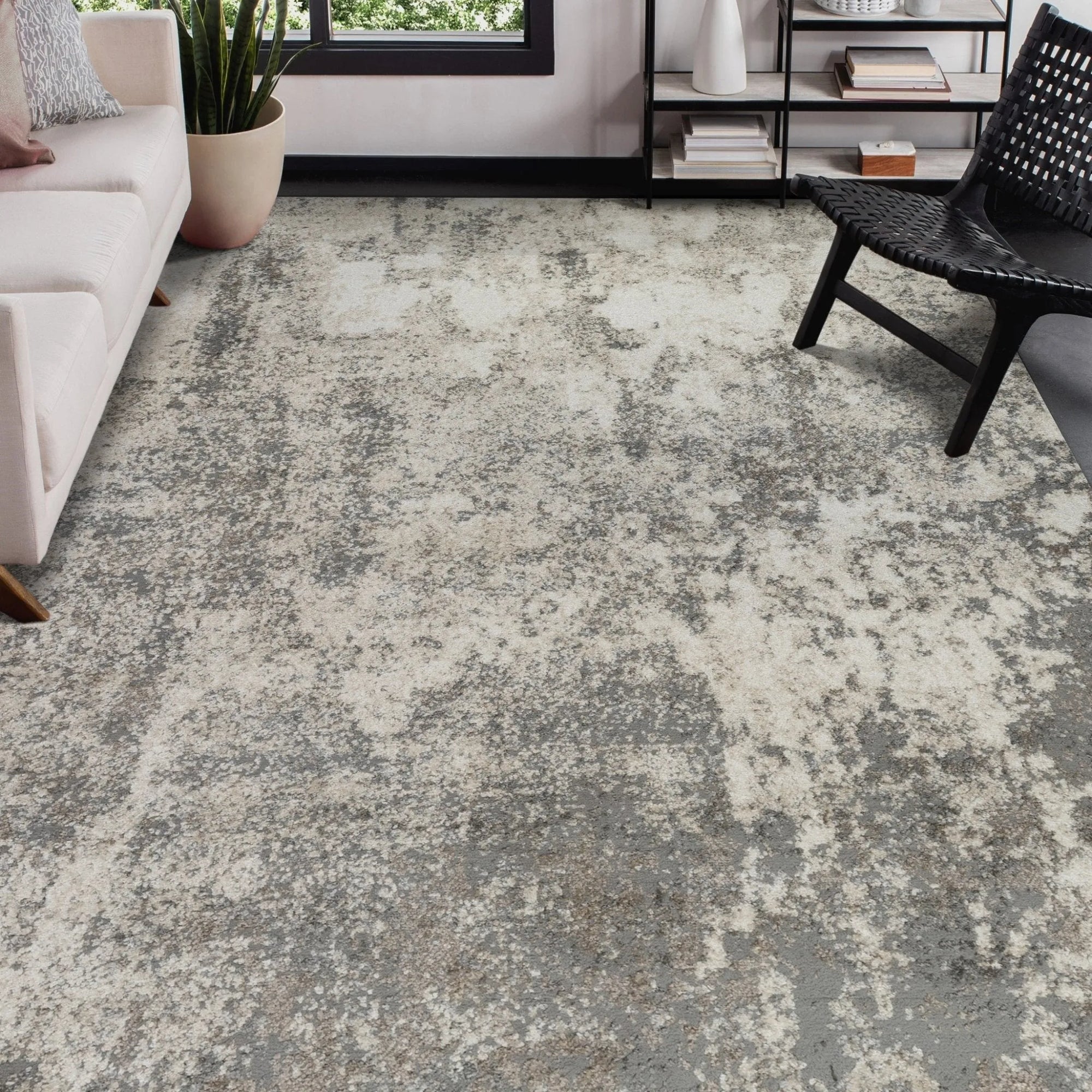 Yasmin YAS-1 Grey/Beige Rug - Baconco