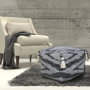 Zadia 34035GRY Grey Pouf - Baconco