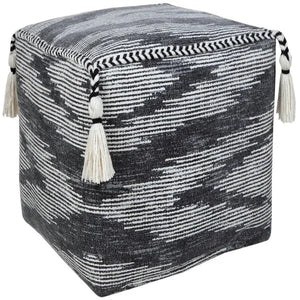 Zadia 34035GRY Grey Pouf - Baconco