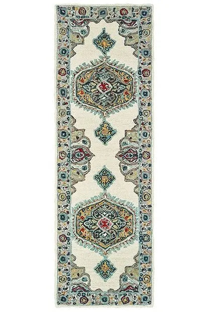 Zahra 75505 Ivory Grey Rug - Baconco