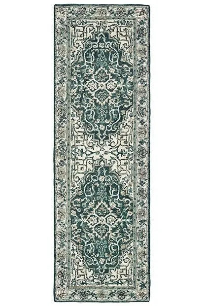 Zahra 75506 Grey Blue Rug - Baconco