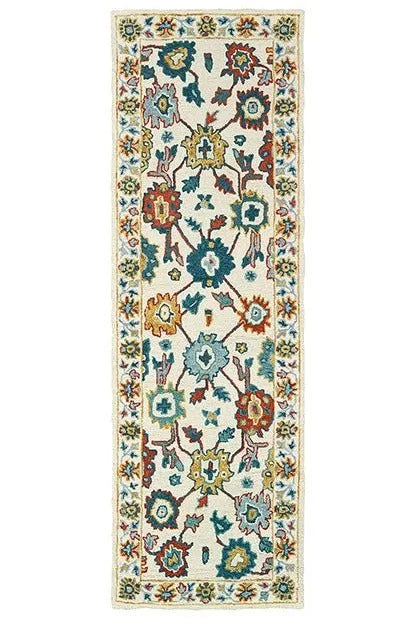 Zahra 75507 Ivory Gold Rug - Baconco