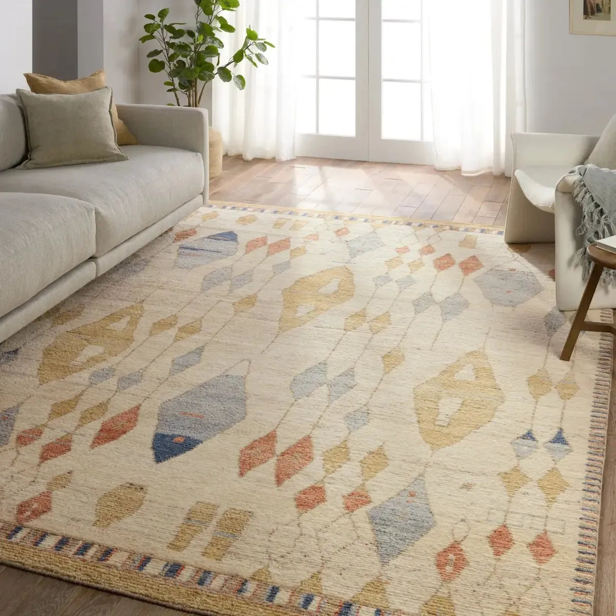 Zaira ZRA01 Light Brown/Multi Rug - Baconco