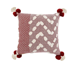 Zeal Lr07705 Heute Red/Cream Pillow - Baconco