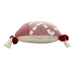 Zeal Lr07705 Heute Red/Cream Pillow - Baconco