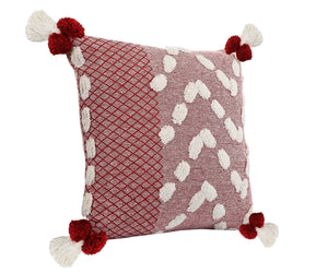 Zeal Lr07705 Heute Red/Cream Pillow - Baconco