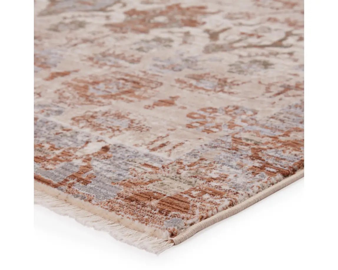 Zefira ZFA01 Beige/Rust Rug - Baconco