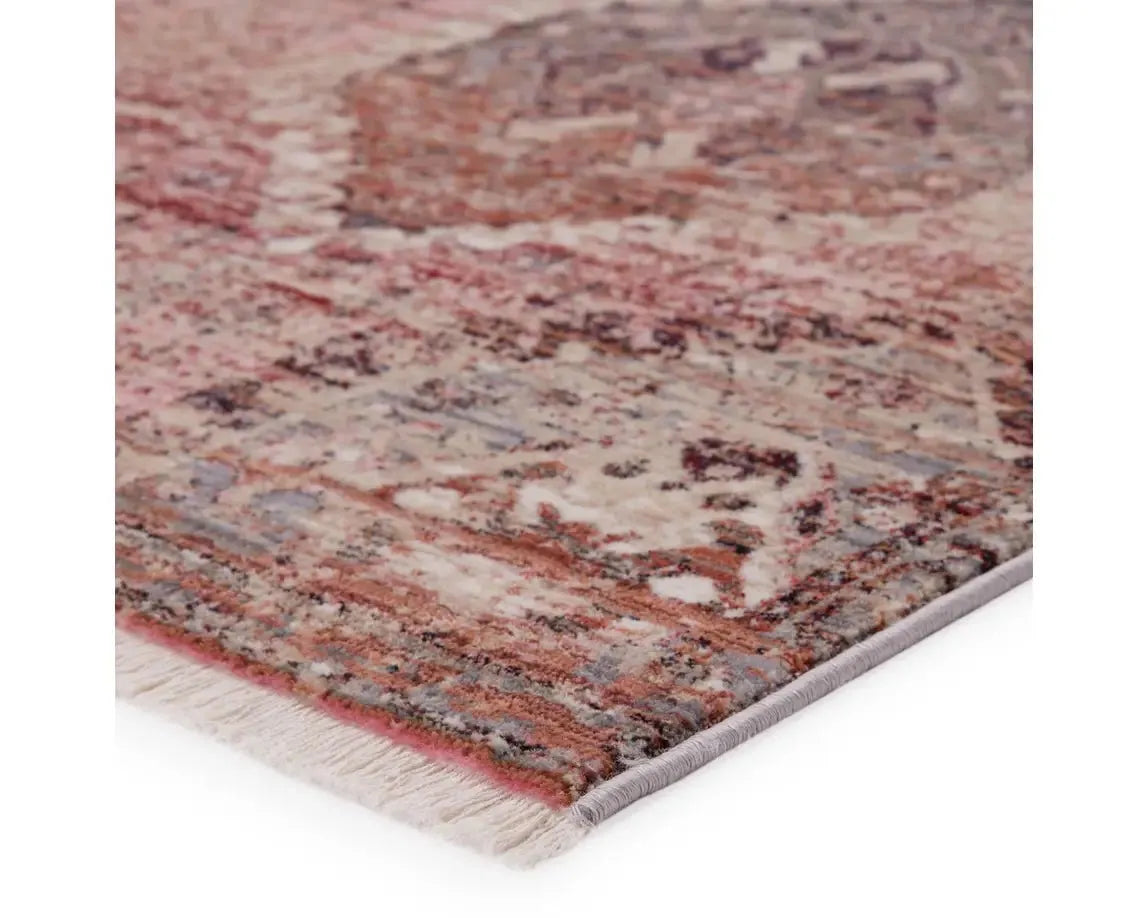 Zefira ZFA04 Pink/Gold Rug - Baconco