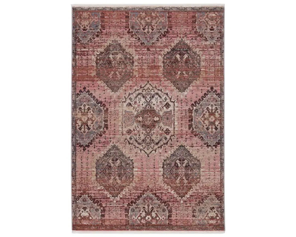 Zefira ZFA04 Pink/Gold Rug - Baconco