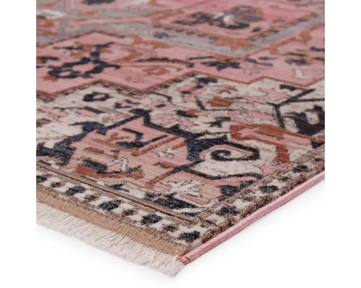 Zefira ZFA06 Pink/Navy Rug - Baconco