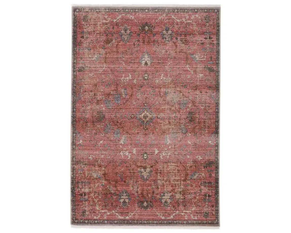 Zefira ZFA07 Pink/Grey Rug - Baconco