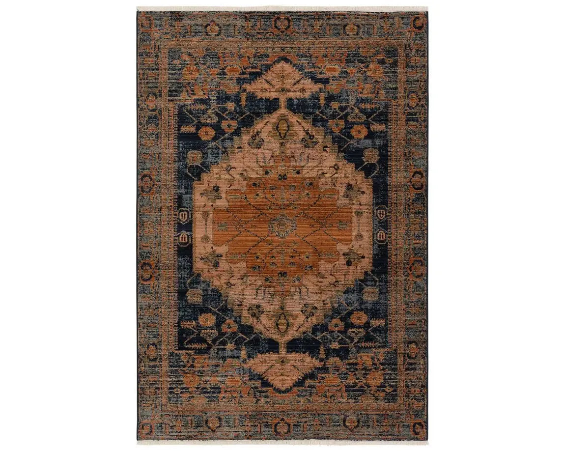 Zefira ZFA14 Orange/Blue Rug - Baconco