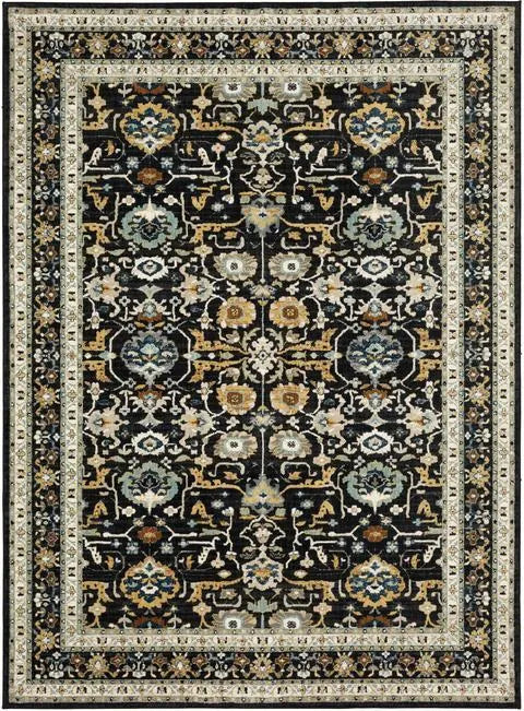 Zephyr 92118 90166 Amphora Black Rug - Baconco