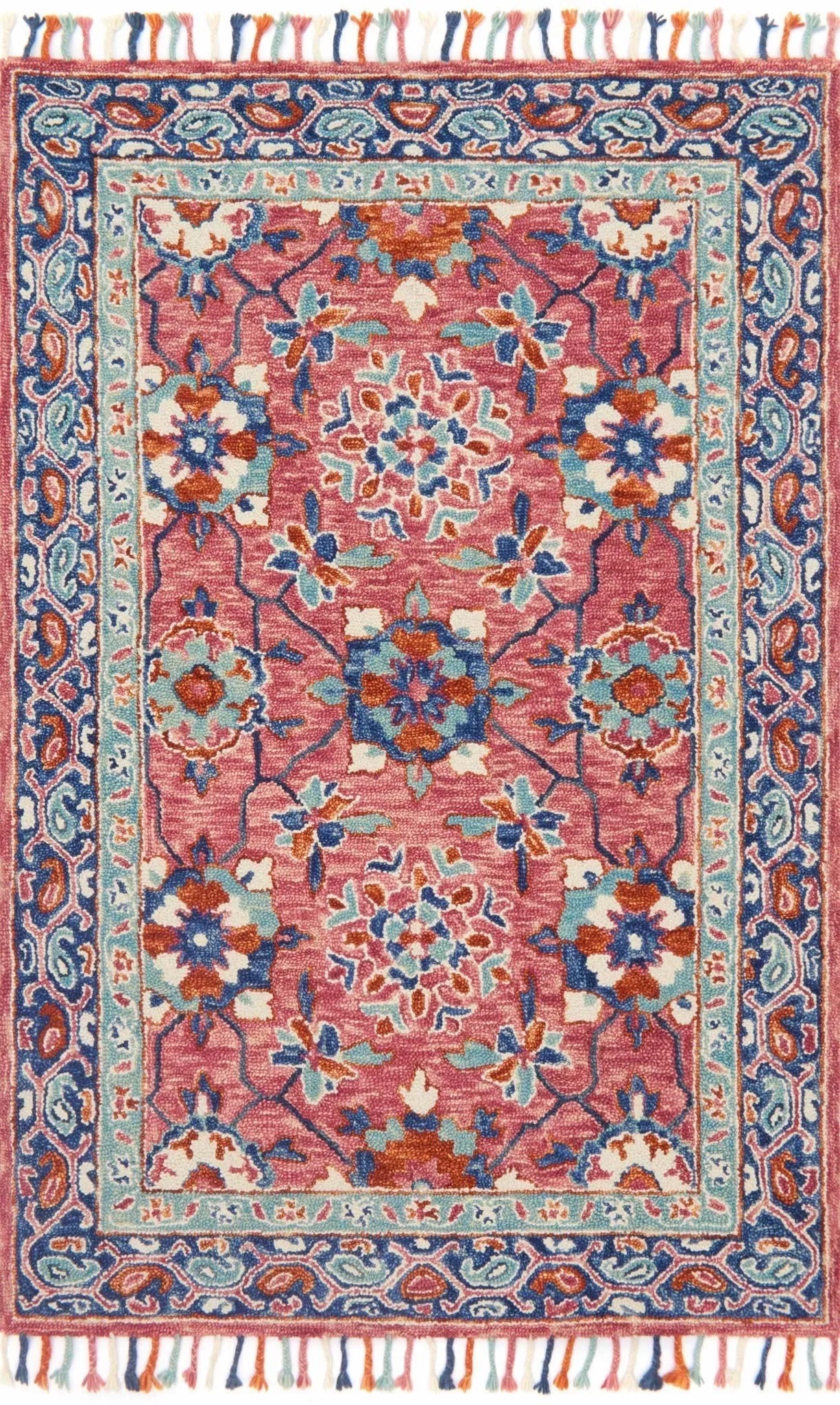 Zharah ZR 03 Rose / Denim Rug - Baconco