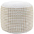 Zion 34029NTW Natural/White Pouf - Baconco