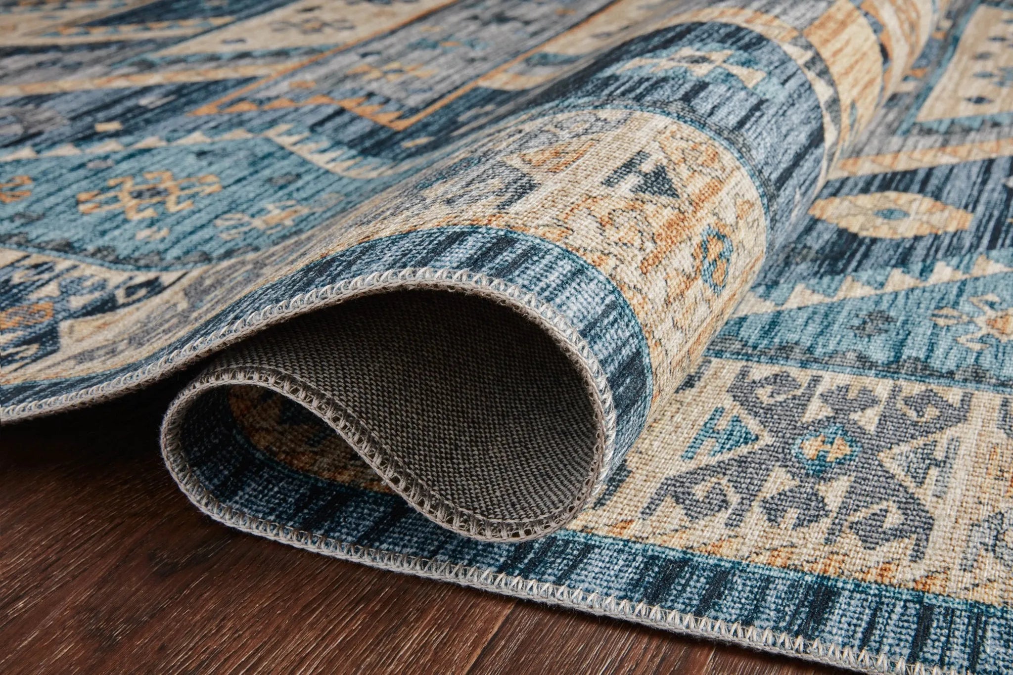 Zion Zio-02 Ocean/Gold Rug - Baconco