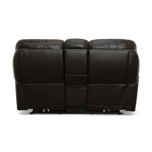 Zoey Power Reclining Loveseat with Console and Power Headrests - Baconco