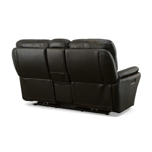 Zoey Power Reclining Loveseat with Console and Power Headrests - Baconco