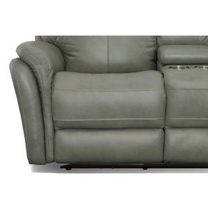 Zoey Power Reclining Loveseat with Console and Power Headrests - Baconco