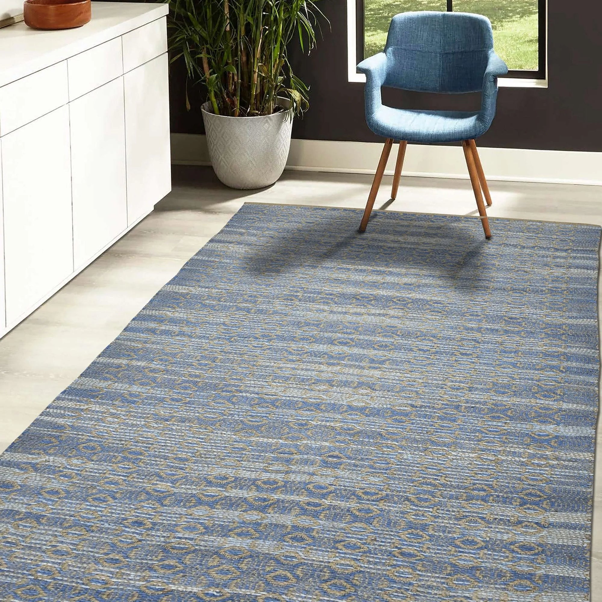 Zola ZOL-3 Blue Rug - Baconco