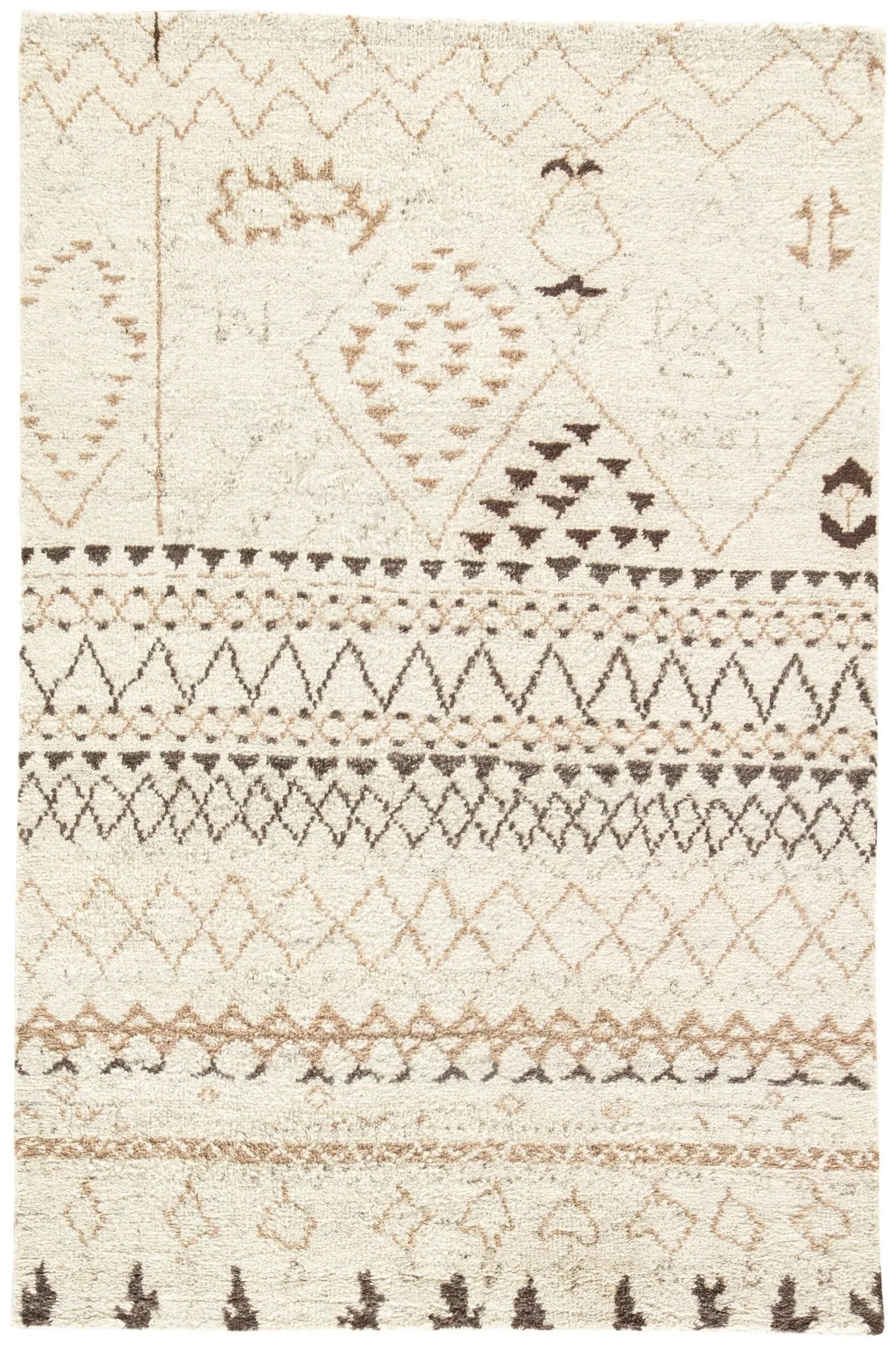 Zuri ZUI05 Zamunda Cream / Brown Rug - Baconco